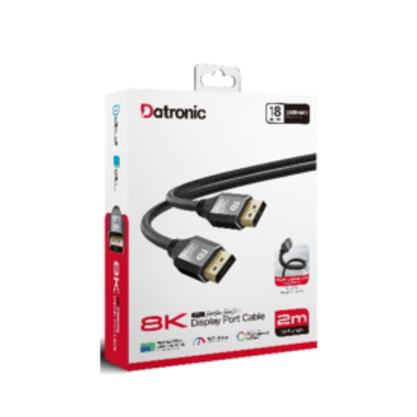 CBL-FBDPV141Mlarvee2 Datronic Fabric Braided DisplayPort 1.4 Cable